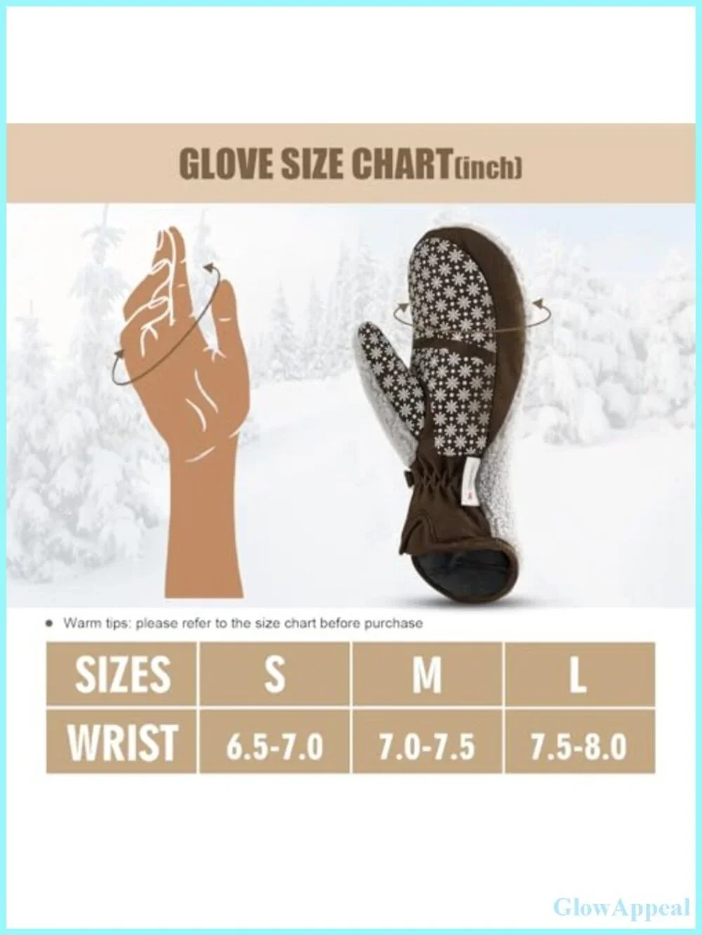Women's Sherpa Mitten Gloves 3M Thinsulate Non-Slip Winter Warm Fleece Lined